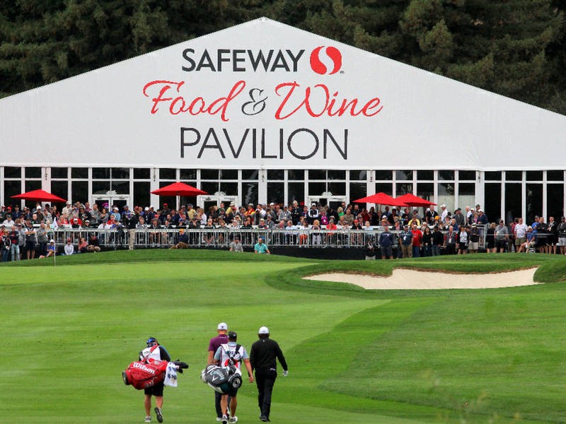 Crowd at the Safeway Food & Wine Pavilion during the PGA Safeway Open in Napa.